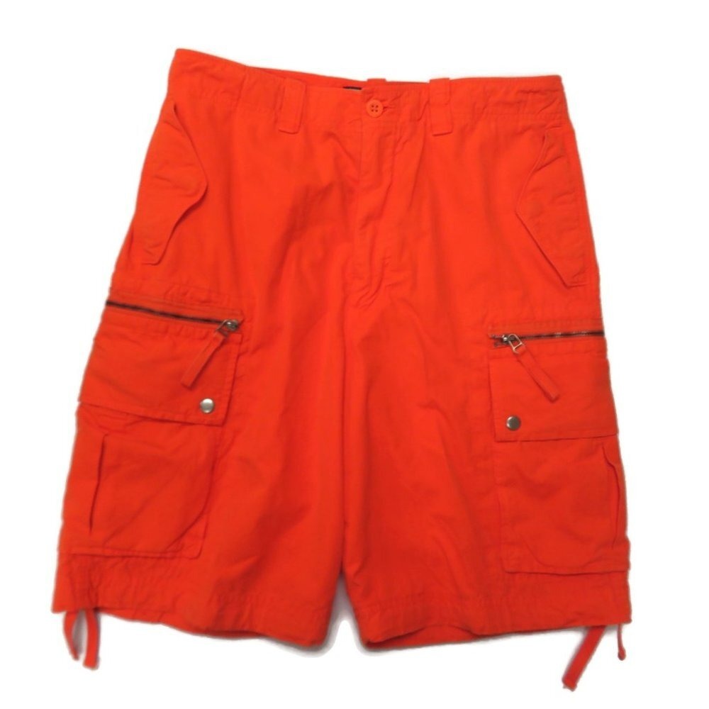 Polo Ralph Lauren Cargo Shorts 32 Orange Cotton Military Paratrooper Vintage 90s